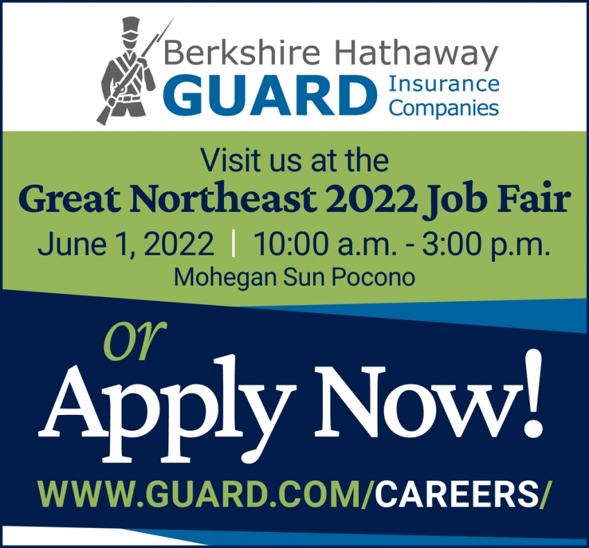 Apply Now!, Berkshire Hathaway Guard Insurance Companies, Wilkes Barre, PA